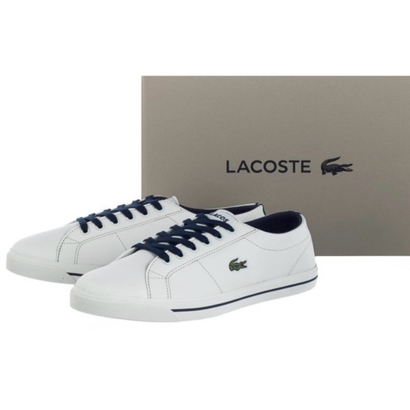 Lacoste Other - Lacoste Kids' Riberac 119 Low Top Trainers OffWhite Navy Size 4.5 Good Condition